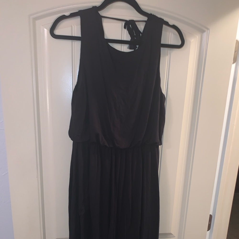 LOFT Black Jersey Knit Dress, Large